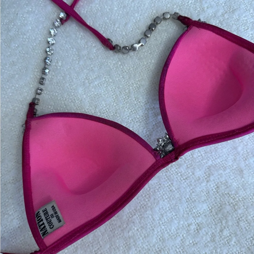 Glamorous Pink Crystal Competition Bikini Set - Picture 4 of 8